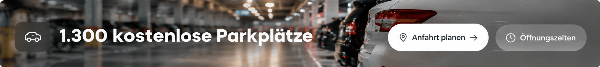 1.300 kostenlose Parkplätze